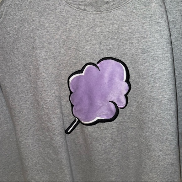 Gray and Purple Graphic Sweater - Picture 8 of 11